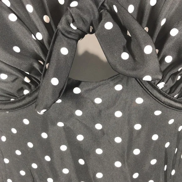 NWT Swim by Cacique black and white polka dot swim tank size 40C - Picture 3 of 13